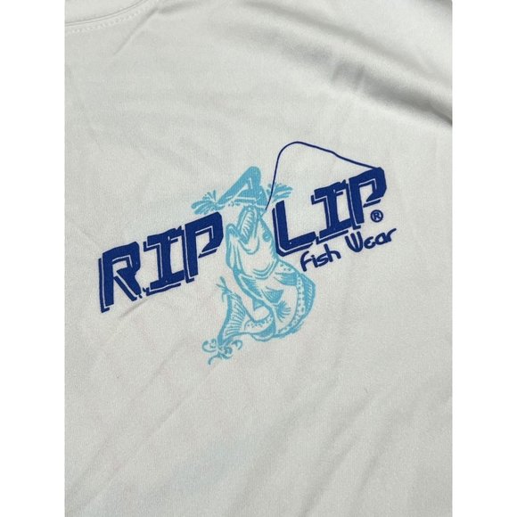Rip a Lip Fish Wear Long Sleeve Shirt White Neon Scott Blackwell Size 3XL - Picture 5 of 6